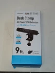 Inland Desk Clamp Ac Power / Usb Extension Pd 65W 9FT Cord - Works Tested. Fixed Price $19.99.