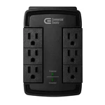 6-OUTLET Wall Mounted Swivel Surge Protector, Black. Fixed Price $25.97.