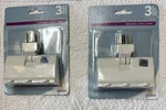 3 Outlet Lateral Swivel Grounded Wall Adapter Tap Globe Lot Of 2 New. Fixed Price $9.85.