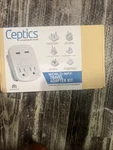 Ceptics World Travel Adapter Kit - Qc 3.0 2 Usb + Outlets, Surge Protection. Fixed Price $17.50.