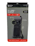 Commercial Electric 15 Ft. 12-OUTLET Surge Protector Braided Cord Black. Fixed Price $34.99.