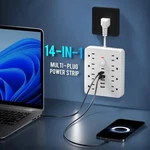 14-IN-1 Power Strip With Usb Outlets, 2 Type-c And 8 Ac Socket. Fixed Price $58.00.