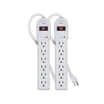 Kmc 6-OUTLET Surge Protector Power Strip 2-PACK, Overload Protection, 4-FOOT .... Fixed Price $33.29.
