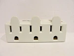 Cooper Wiring Devices 1147W 125V Three Outlet Tap Single Receptacle, White. Fixed Price $5.95.