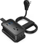 Uncaged Ergonomics Travel Power Strip With Usb Ports (black). Fixed Price $24.99.