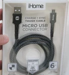 New Ihome Usb Type 6-FOOT Cord Charge & Sync Tough Micro Connector BB59. Fixed Price $8.47.