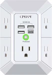 Wall Charger, Surge Protector, Qinlianf 5 Outlet Extender With 4 Usb Charging Po. Fixed Price $15.26.