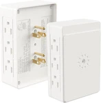 Plugtul 2 Pack Side Adapter, 6-OUTLET Extender, 3-PRONG, White. Fixed Price $16.41.