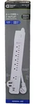 Commercial Electric 6 Ft. 7-OUTLET Surge Protector With Usb In White. Fixed Price $14.99.
