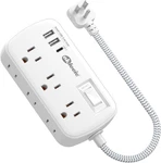 Short Extension Cord 1 Ft - Flat Plug Small Power Strip Surge Protetor With 6 Ou. Fixed Price $26.06.