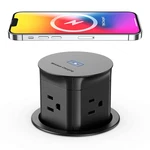 Pop Up Power With 15W Wireless Charger & 4 Outlets - Black. Fixed Price $116.99.