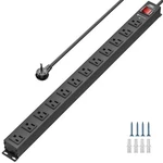 6-12 Outlet Heavy Duty Power Strip Surge Protector, 6FT CORD/14AWG/1875W. Fixed Price $27.99.