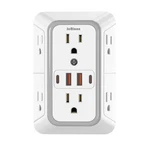 Powrui 6-OUTLET Usb Wall Charger Surge Protector White. Fixed Price $8.99.