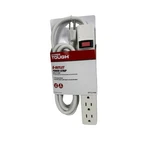 Nib Hyper Tough Indoor 6-OUTLET Power Strip With 8FT Cord, 15A ,125V White. Fixed Price $13.00.