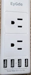 Eygde 2 Prong Power Strip 6 Outlets 4 Usb Rotating Plug Surge Protector White. Fixed Price $29.99.