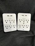 Usb Wall Charger, Surge Protector, Powrui 6-OUTLET Extender With 2 Charging. Fixed Price $25.00.
