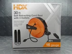 Hdx 30 Ft. 16/3 Retractable Cord Reel With Grounded Outlets In Orange. Fixed Price $53.99.
