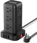 Extension Cord With Multiple Outlets, Smallrt Surge Protector Power Strip Tower,. Fixed Price $34.99.