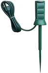 Utilitech Outdoor 6-FOOT 3-OUTTLET Power Stake W/hinged Cover & 12-INCH. Fixed Price $17.99.