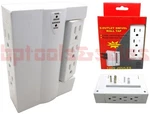 6-OUTLET Swivel Wall Tap Side Socket Surge Protector 1000 Joules Home Office Etl. Fixed Price $14.99.