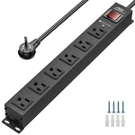 Crst Power Strip Wide Spaced 6-OUTLET Feet CORD,15A Circuit Heavy Duty Metal. Fixed Price $24.99.