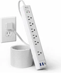 10FT Extension Cord With Multiple Outlets, Flat Plug Surge Protector Power Stri. Fixed Price $29.49.