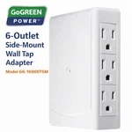 Gogreen 6 Outlet Wall Tap Adapter Side Mount Power Expander Plug 15A White. Fixed Price $22.00.