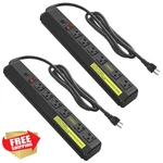 Junnuj 2-PACK 20 Amp Heavy Duty Power Strip 4800J 6 Outlets 10FT. Fixed Price $142.99.