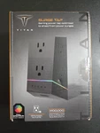 Titan 6-OUTLET Surge Protector, Led Light Strip With Full Spectrum Color-select. Fixed Price $14.99.