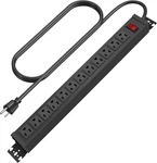 Hhsoet Rotating Mountable Power Strip, 12 Outlet Wall Surge 6FT, Black. Fixed Price $41.81.