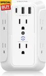 Wall Charger, Surge Protector, 6 Outlet Extender With 3 Usb Charging Ports (1. Fixed Price $25.44.