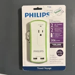 Philips Travel Surge Protector 2 Usb Charging Ports And Ac Outlets. Fixed Price $10.00.