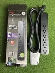 6-OUTLET Surge Protector, 8 Ft Extension Cord, 1560 Joules, Power Strip. Fixed Price $15.99.