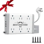 Gifts For Dad From Daughter Son, Wall Mount Power Strip With Surge Protector .... Fixed Price $30.78.