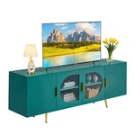 Vevor Stand For Up To 75 Modern Entertainment Center With Glass Doors. Fixed Price $169.99.