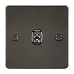 Knightsbridge Uk Flat Plate 10A 1G Intermediate Toggle Switch Gunmetal (B3-C1). Fixed Price $34.99.