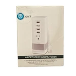 Onn 4-PORT Usb Charging Tower With Outlet White New. Fixed Price $24.92.