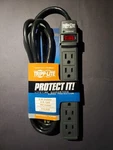 Tripp Lite TLP6B Outlet Surge Protector Black - New. Fixed Price $14.94.