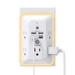 Surge Protector, Extender With Night Light, Addtam 5-OUTLET Splitter. Fixed Price $23.30.