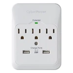 Cyberpower CSP300WUR1 3-OUTLET Surge Suppressor 600J 2 Usb Wall Tap. Fixed Price $31.41.