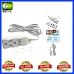 Lightweight 3-OUTLET Flat Pin Power Strip, 9FT Cord For Tvs & Appliances, White. Fixed Price $13.95.