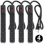 4PACK Surge Protector For All, Us Power Strip With 6 Outlets 2-FOOT Short Cord. Fixed Price $56.04.