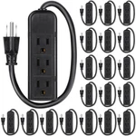 20 Pack 3 Outlet Power Strip Extension Cord With Flat Plug Mini Ground.... Fixed Price $96.12.