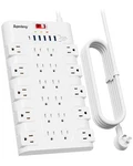 Superdanny Power Strip Surge Protector With 22 Ac Usb - 6.5 Ft, White. Fixed Price $51.22.