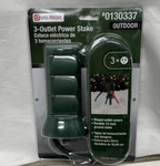 Utilitech 3-OUTLET Outdoor Power Stake W/ Hinged Covers U1. Fixed Price $11.99.