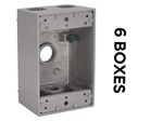 (6) Bell 5320 Waterproof Electric Box, Gray Single Gang, Deep. Fixed Price $35.39.