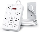 Power Strip With Usb, Flat Plug Extension Cord Surge Protector 5 Ft,. Fixed Price $29.99.