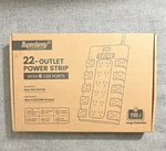 Superdanny 22-OUTLET Power Strip 6 Usb, 2100J Surge, Flat Plug, Mount. Fixed Price $31.95.