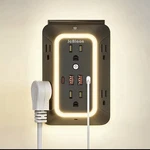 Jcblaon 6-OUTLET Power Strip With Usb-c, Usb-a, Night Light, Black. Fixed Price $29.99.