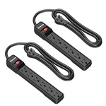 Dewenwils 2-PACK Indoor Power Strip Surge Protector 6FT Cord Wall Mount 15 Amp. Fixed Price $29.99.
